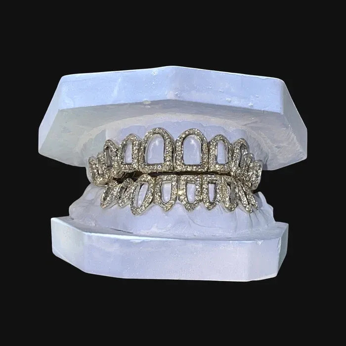 Open Face Natural Diamond Grillz